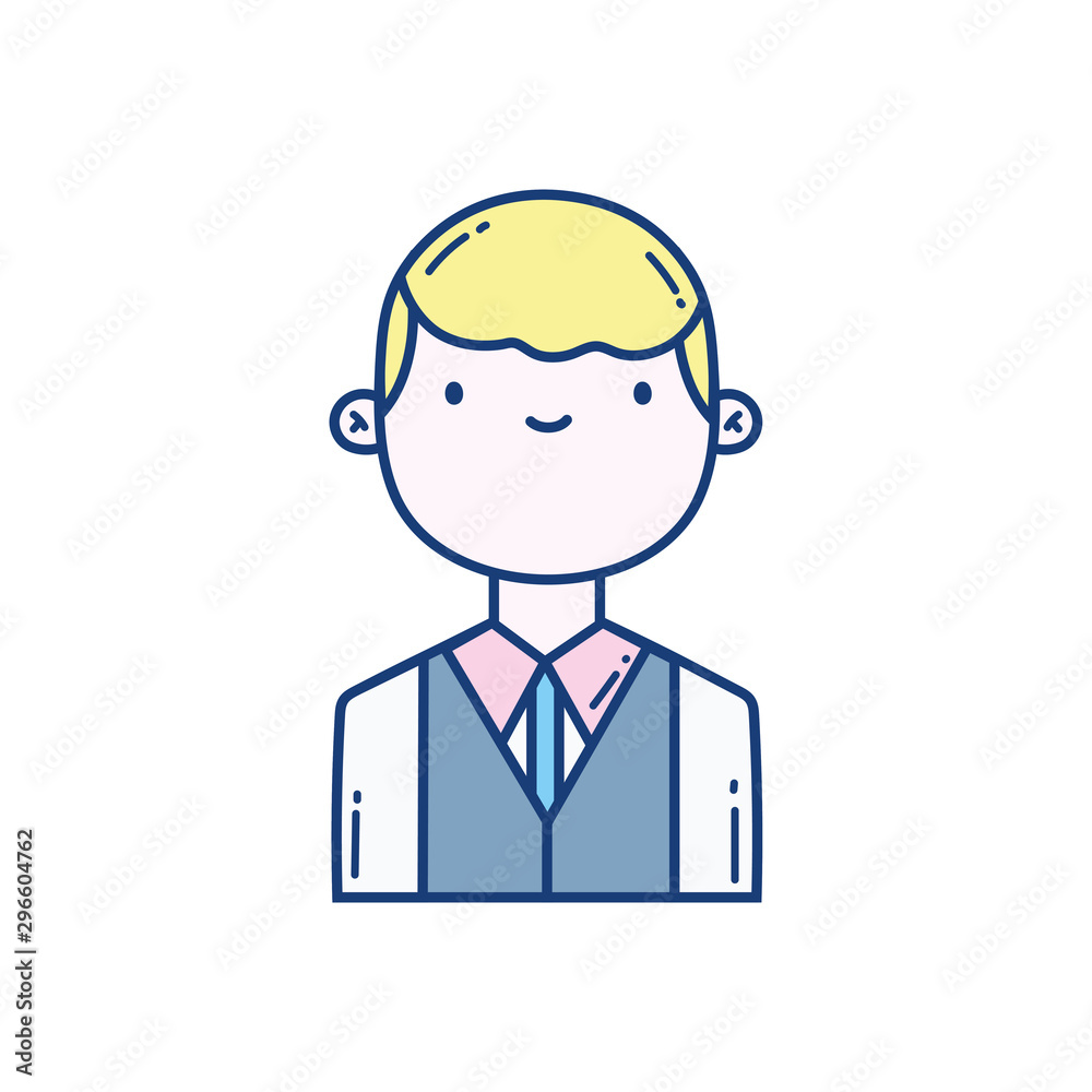 man portrait character cartoon icon