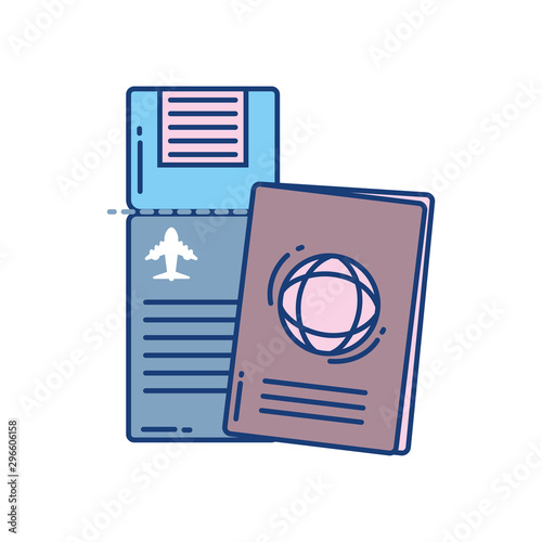 airline ticket and passport travel aviation transport airport
