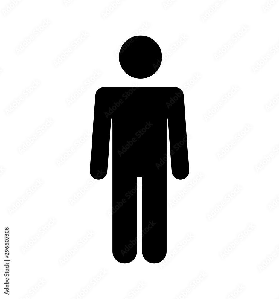 Man icon vector simple flat symbol perfect black Man icon vector simple flat symbol perfect black