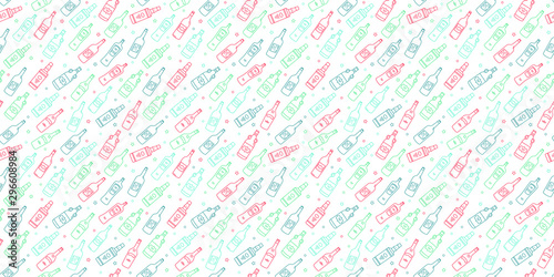 Drinks/Bottles Repeating Pattern Wallpaper Background