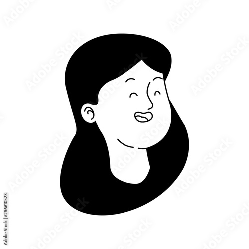 cute teen girl smiling icon