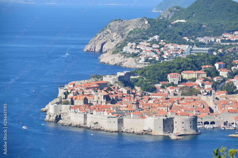 Top view of Dubrovnik old town Top view of Dubrovnik old town