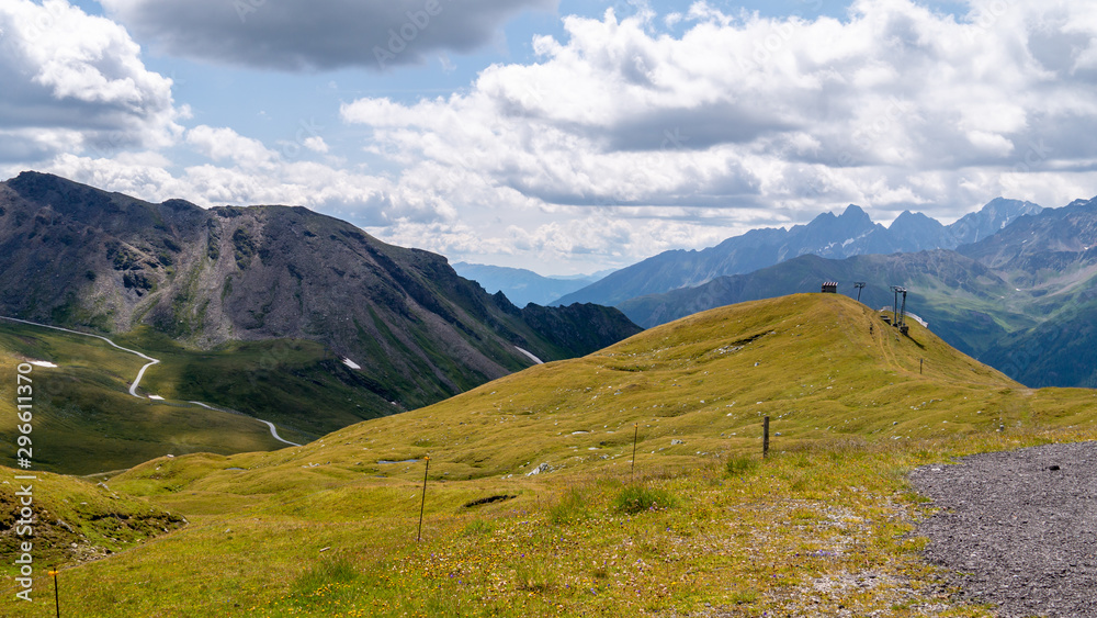 Scenic mountain landscape along a panoramic Grossglockner High Alpine Road