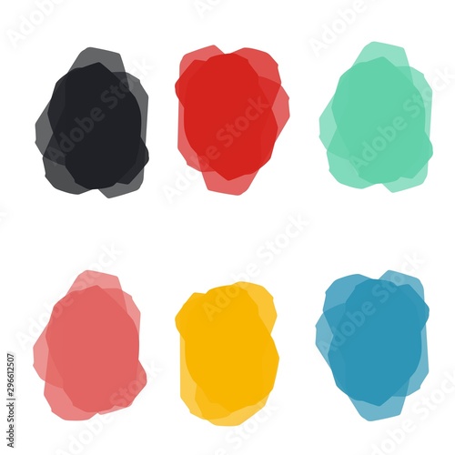 Set of abstract modern graphic elements. Dynamical forms. abstract banners with flowing liquid shapes. Template for the design of a logo, flyer or presentation. Vector