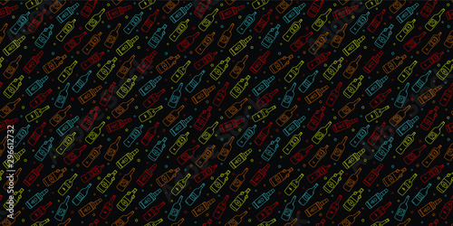Drinks/Bottles Repeating Pattern Wallpaper Party