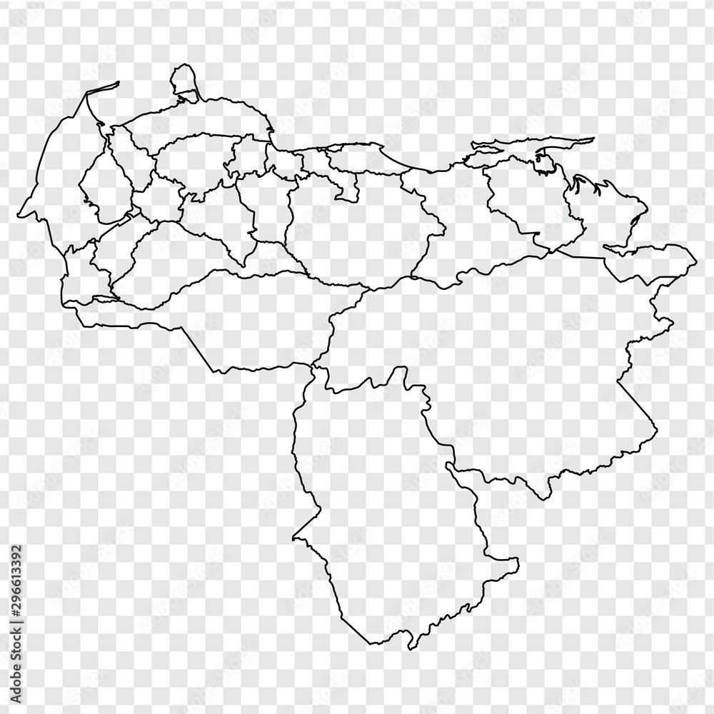 Fototapeta Blank Map Of Venezuela High Quality Map Venezuela With 1000 F 296613392 QE3cytMhEVxLBOLpWd9gyk6jKWaPc5Zt