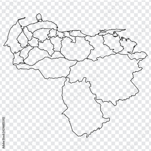 Obraz na plátně Blank map of Venezuela