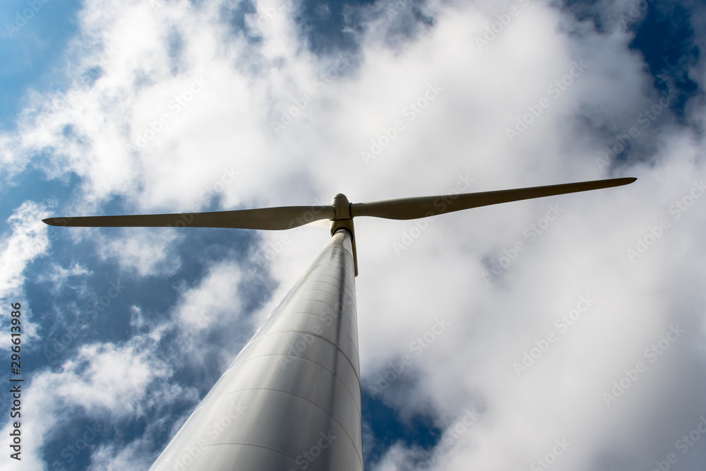 Windmills for the production of electric energy. Wind farm of renewable, alternative and sustainable energy, province of Barcelona Windmills for the production of electric energy. Wind farm of renewable, alternative and sustainable energy, province of Barcelona