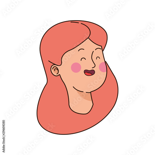 cute teen girl smiling icon