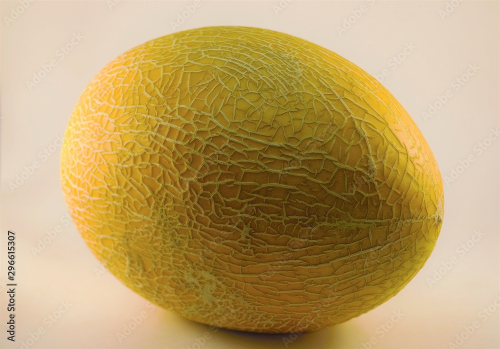 yellow melon close up on white background yellow melon close up on white background