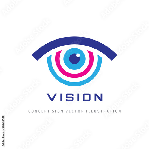 Vision - vector logo template concept illustration. Abstract human eye icon sign. Design element