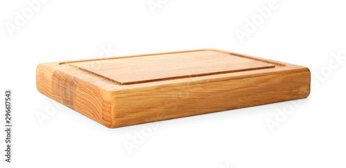 Fototapeta Naklejka Na Ścianę i Meble -  Empty clean wooden board isolated on white