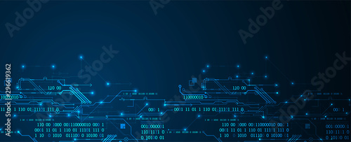 Abstract technology concept. Circuit board, high computer color background. Vector illustration