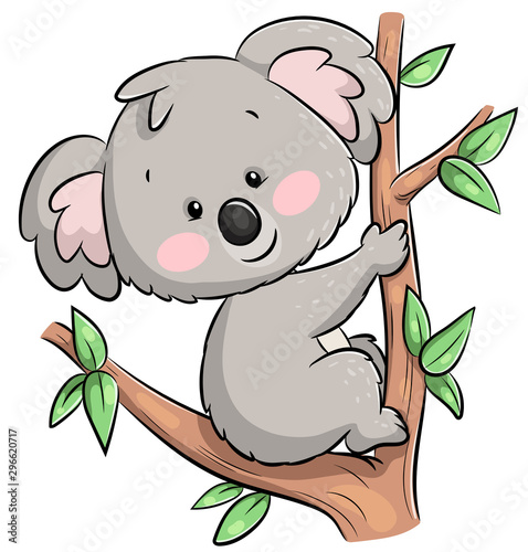 Niedlicher kletternder Koala - Vektor-Illustration photo