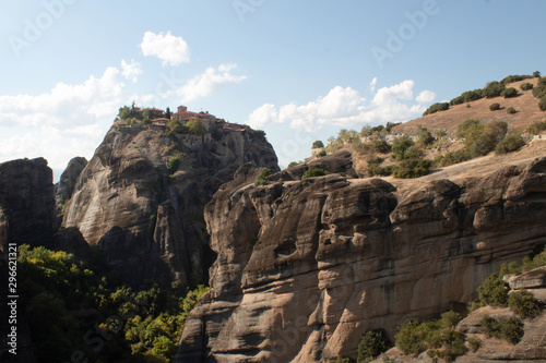 Unapproachable cliffs, monastery on a high cliff, Meteora, Greece