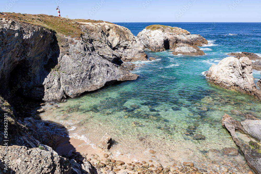 Farol em Porto Covo, Alentejo, Portugal.