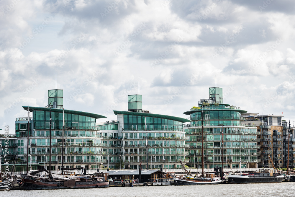 Modern architecture by the river Thames