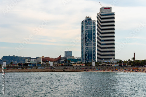 Torres maphre en la playa de Barceloneta photo