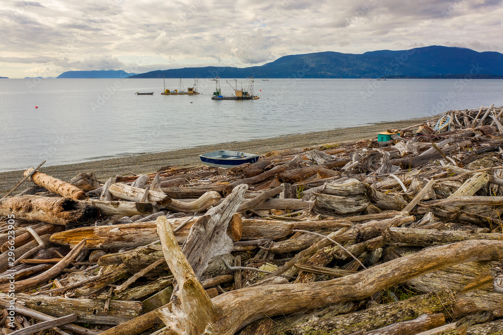 Reefnet Salmon Fishing Boats Off the Coast of Lummi Island, Washington. Located in the Puget Sound area of Washington state, reefnet salmon fishing is the most sustainable fishing method in use today. Reefnet Salmon Fishing Boats Off the Coast of Lummi Island, Washington. Located in the Puget Sound area of Washington state, reefnet salmon fishing is the most sustainable fishing method in use today.