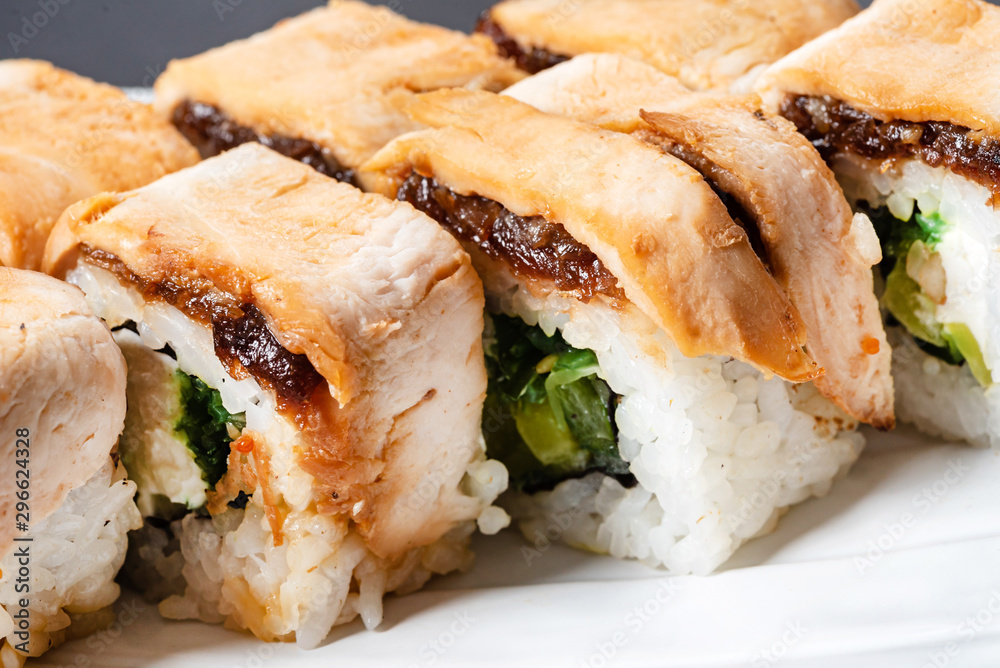 tasty sushi on the table tasty sushi on the table