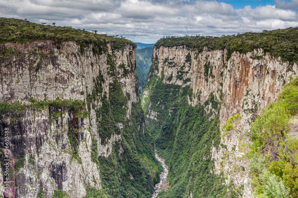 Canyon Rock Walls in Southern Brazil