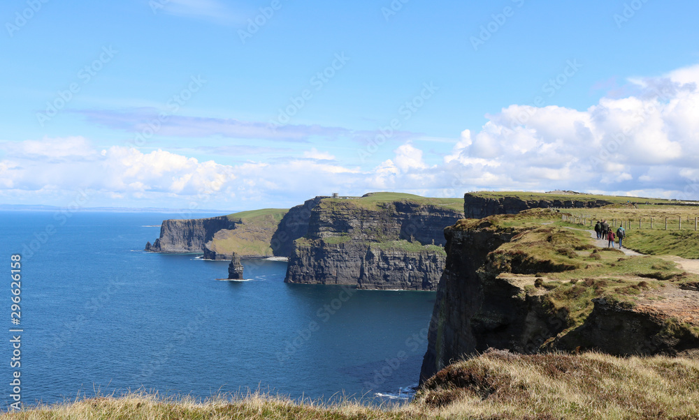 Cliffs of Moher in Ireland. Tourism in Ireland.