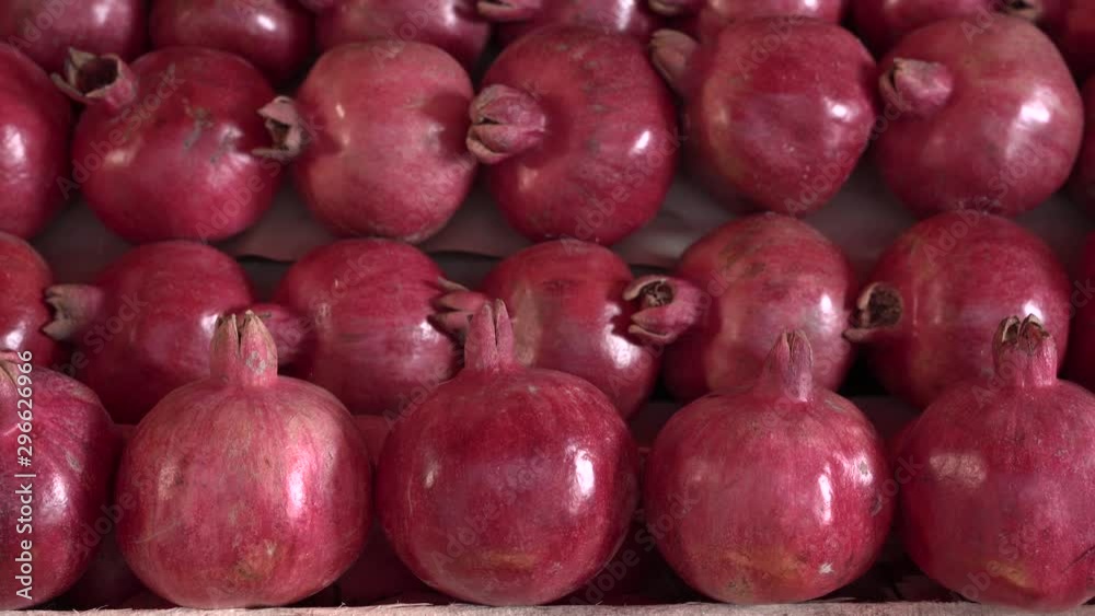 a crop of fresh pomegranate a crop of fresh pomegranate