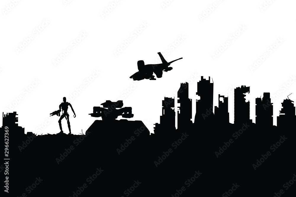 Los Angeles California 2029 Scifi Futuristic Stock Vector Adobe Stock