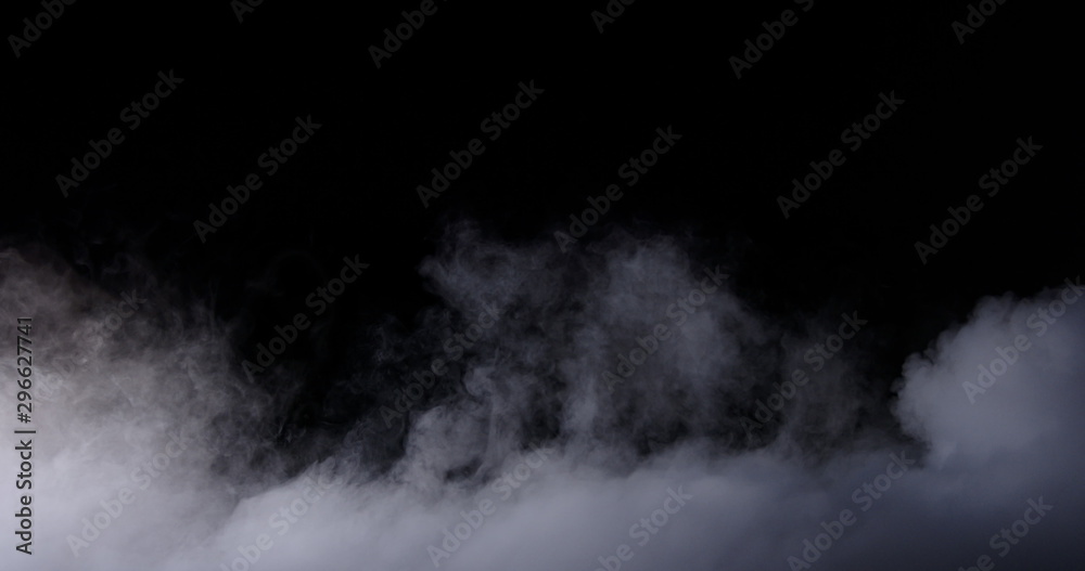 Fototapeta premium Realistic dry ice smoke clouds fog overlay perfect for compositing into your shots. Simply drop it in and change its blending mode to screen or add.
