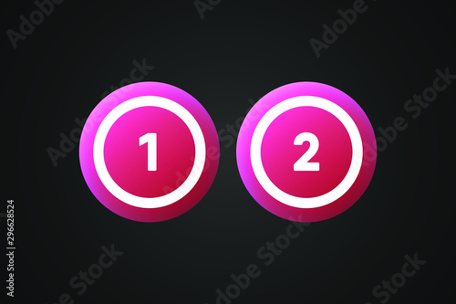 Pink Bingo Balls Vector Illustration