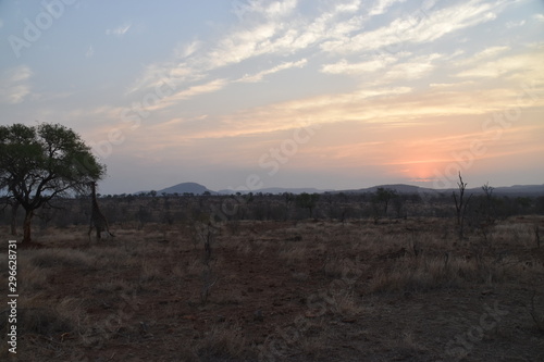 sunset in mountains