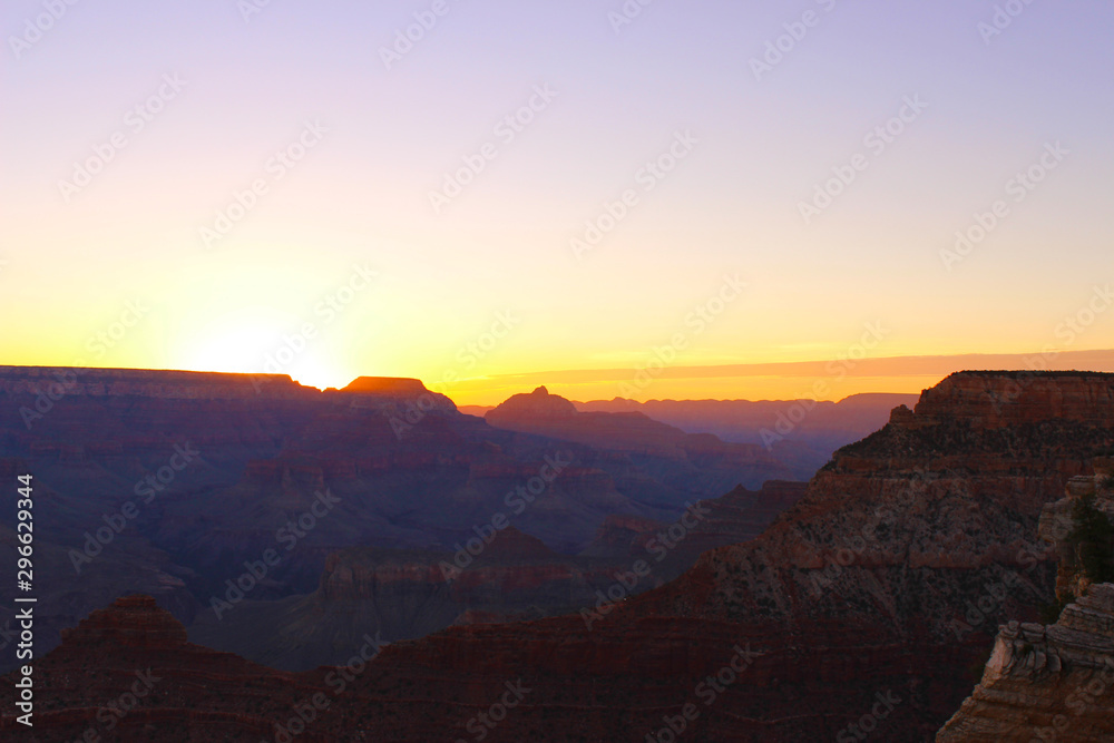 Purple Sunset over the Grand Canyon Arizona - American Desert