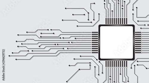 Abstract computer microprocessor circuit board vector background. EPS 10.