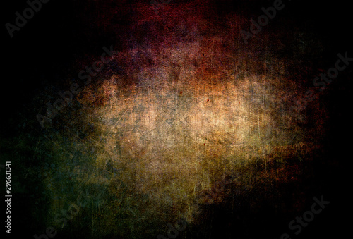Graphic grunge background with scratches with dark mysterious feeling