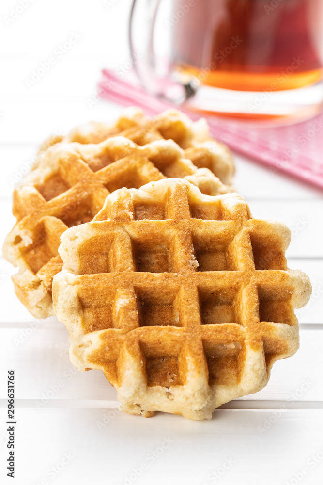 Tasty sweet waffles. Tasty sweet waffles.