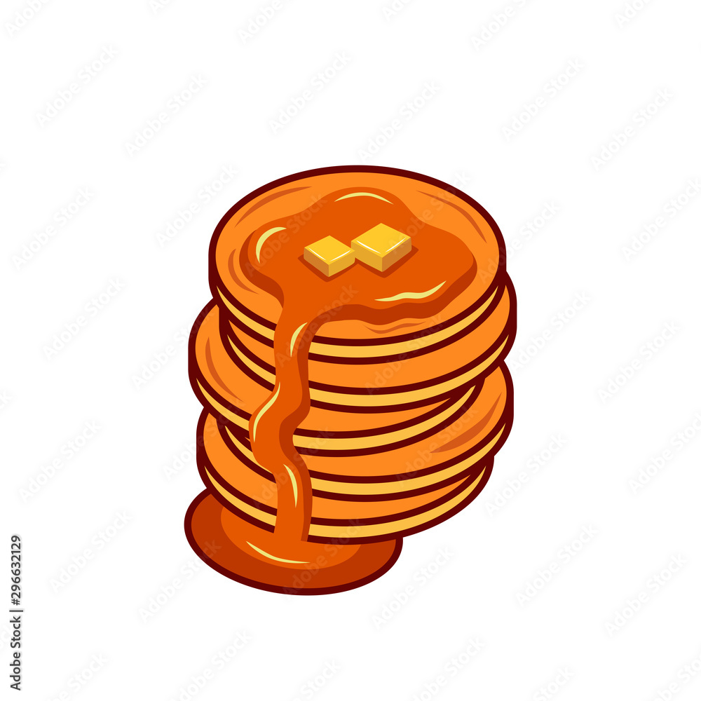 Cartoon Pancakes. Vector illustration. Cartoon Pancakes. Vector illustration.