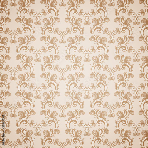 Wallpaper seamless brown pattern on light background