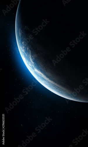 Erde in der dunklen Weltraumcollage. Abstrakte Tapete. Elemente dieses Bildes, bereitgestellt von der NASA