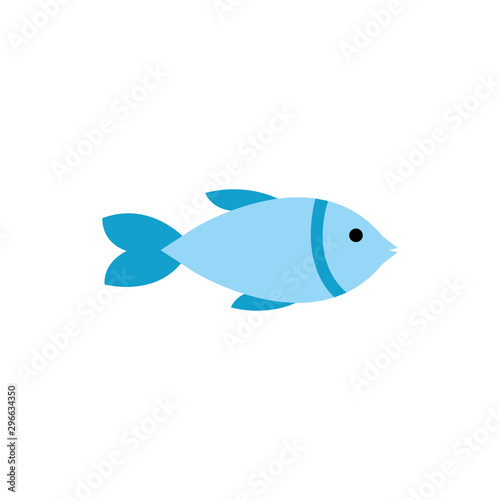 Isolated fish animal flat vector design