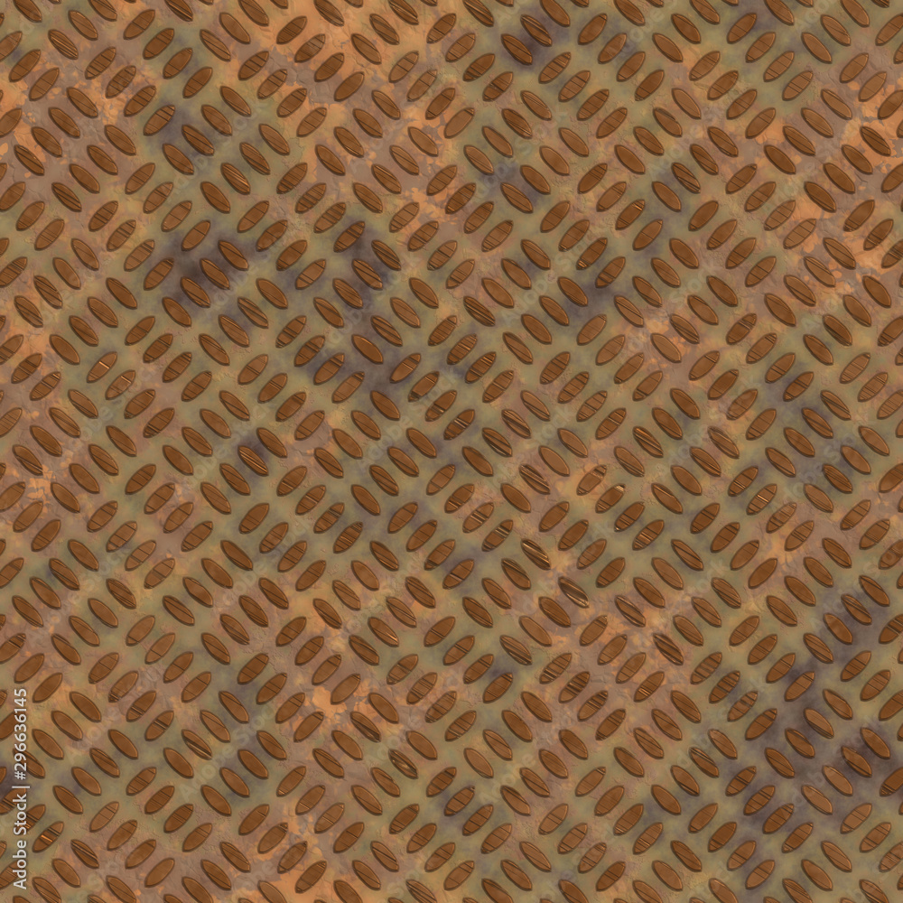 Naklejka premium Stunning modern design of diamond metal, multipurpose product. Other names - checker, tread. Cofe beans opaque color. Seamless pattern of ultra high resolution