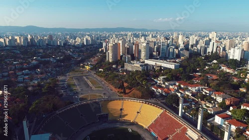 Pacaembu stadium in Charles Miller square, Sao Paulo, Brazil.Pacaembu stadium in Charles Miller square, Sao Paulo, Brazil.Pacaembu stadium in Charles Miller square, Sao Paulo, Brazil. photo