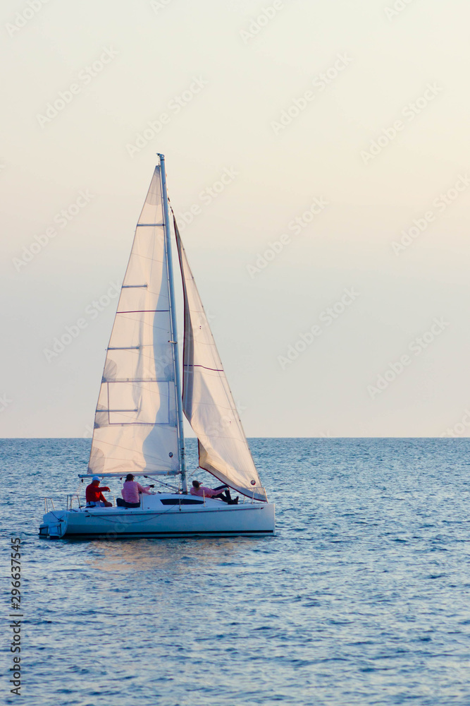 Sailing yacht sailing the sea