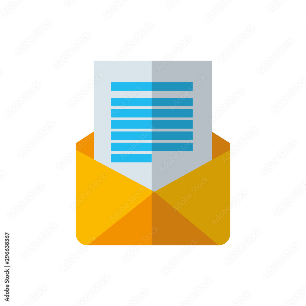 Isolated envelope icon flat vector design Isolated envelope icon flat vector design