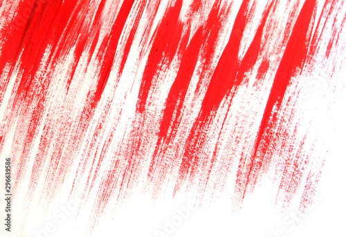 red acrylic brush strokes on paper