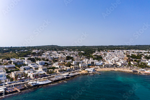 Aerial view, Santa Maria di Leuca with harbor, Lecce province, Salento peninsula, Apulia, Italy © David Brown