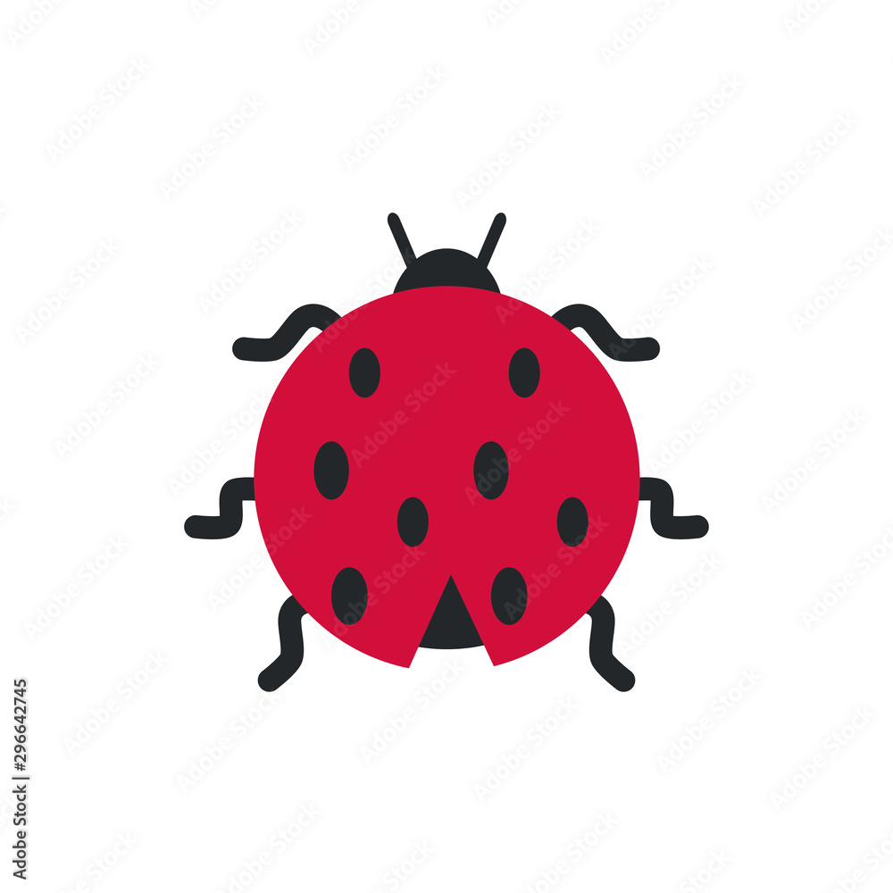 Isolated ladybug icon flat vector design Isolated ladybug icon flat vector design
