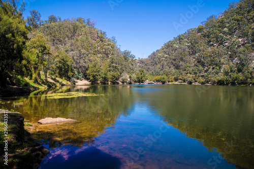 A lake in a state park conservation area which is used for tourism and recreation.