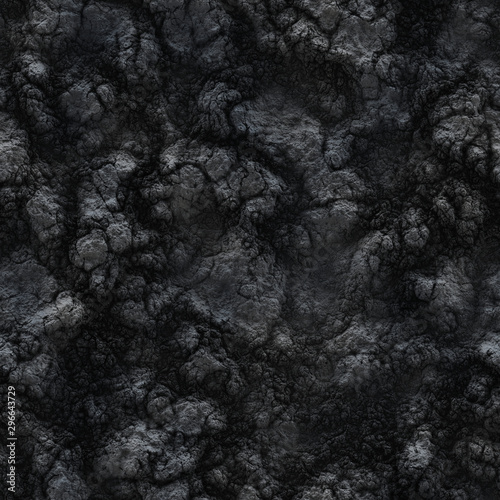 black cold lava with some ash on it, seamless texture, very high resolution