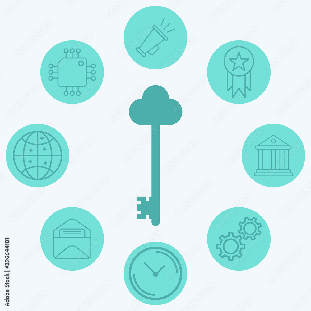 Key vector icon sign symbol Key vector icon sign symbol