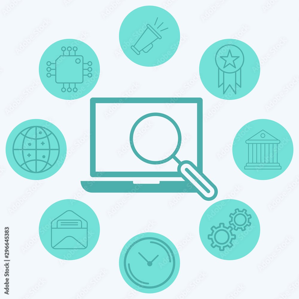 Laptop monitoring vector icon sign symbol Laptop monitoring vector icon sign symbol